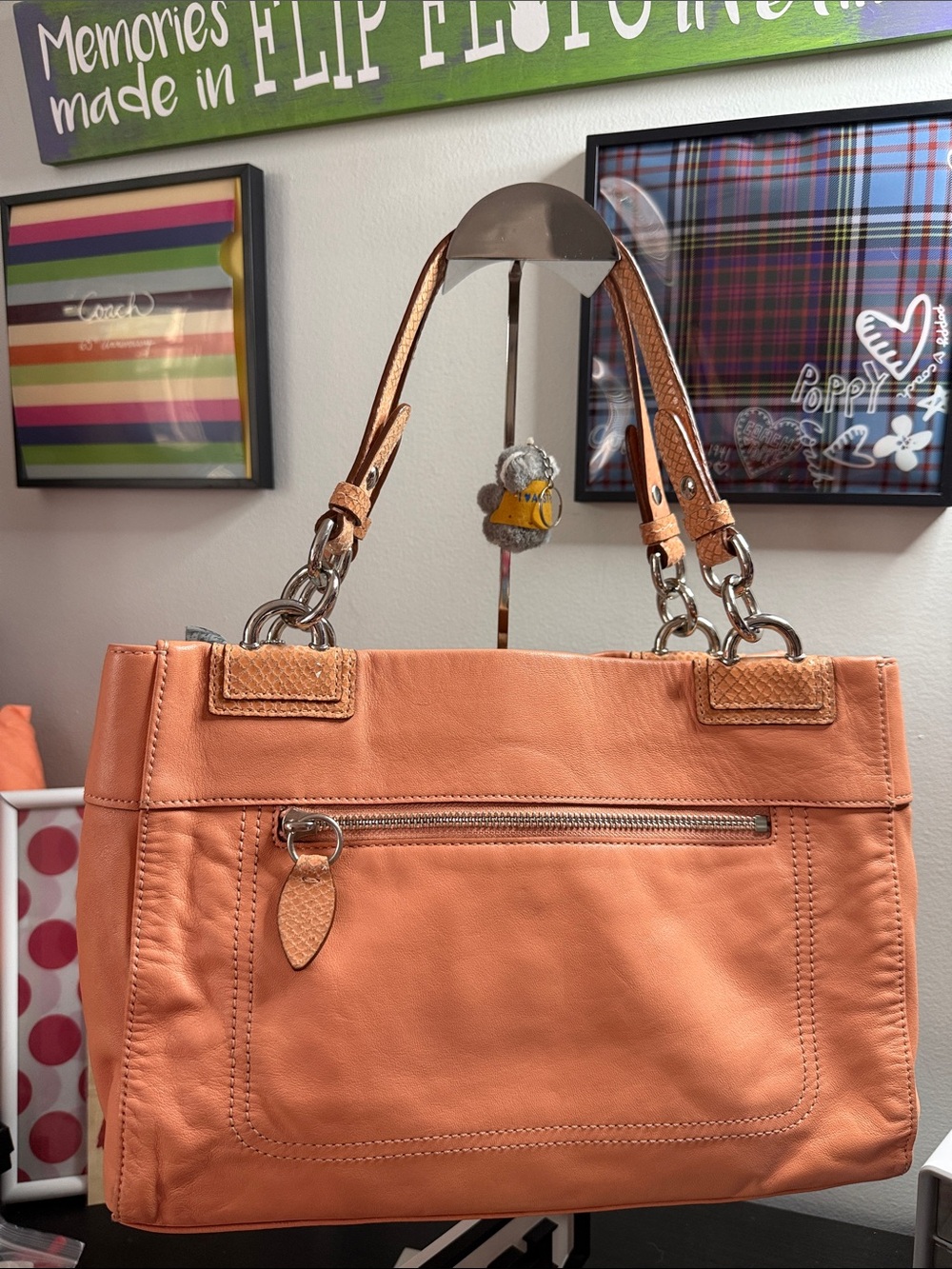 Coach Penelope Carryall Satchel Leather Shoulder Tote - Picture 6 of 17
